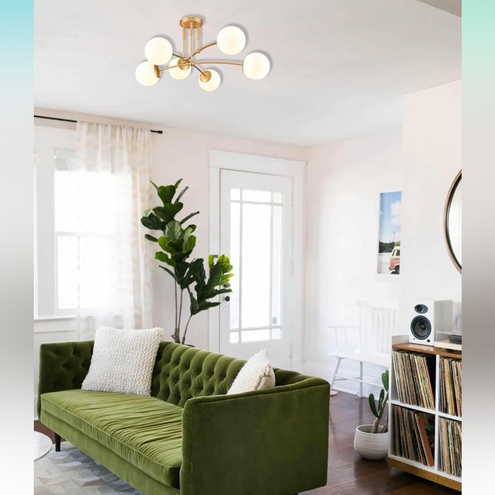 CLAXY Mid Century Gold Ceiling Light